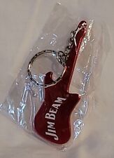Jim Beam Guitar 🎸 Shape Red Keychain picture