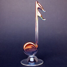 Music Note Figurine Sculpture Blown Glass Gold Crystal  picture