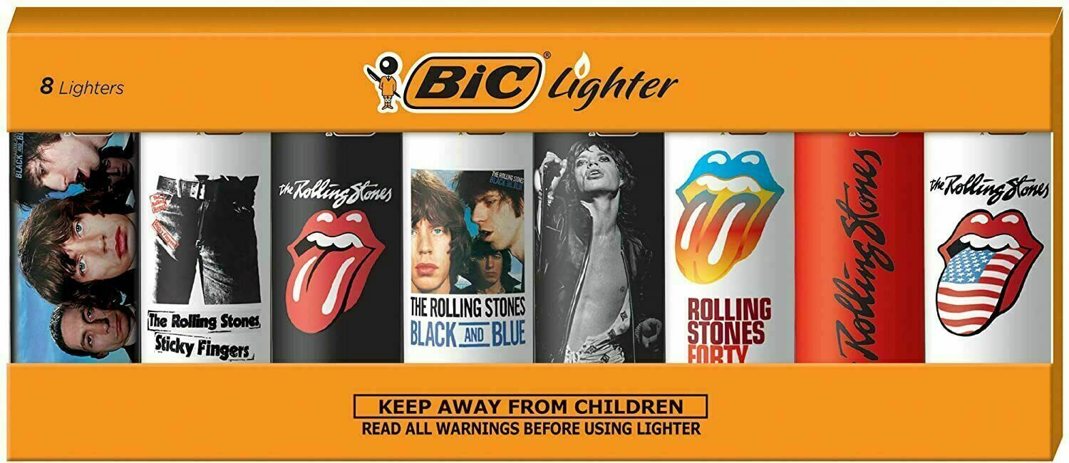 The Rolling Stones, Series Lighters, BIC Special Edition, Set of 8 Lighters