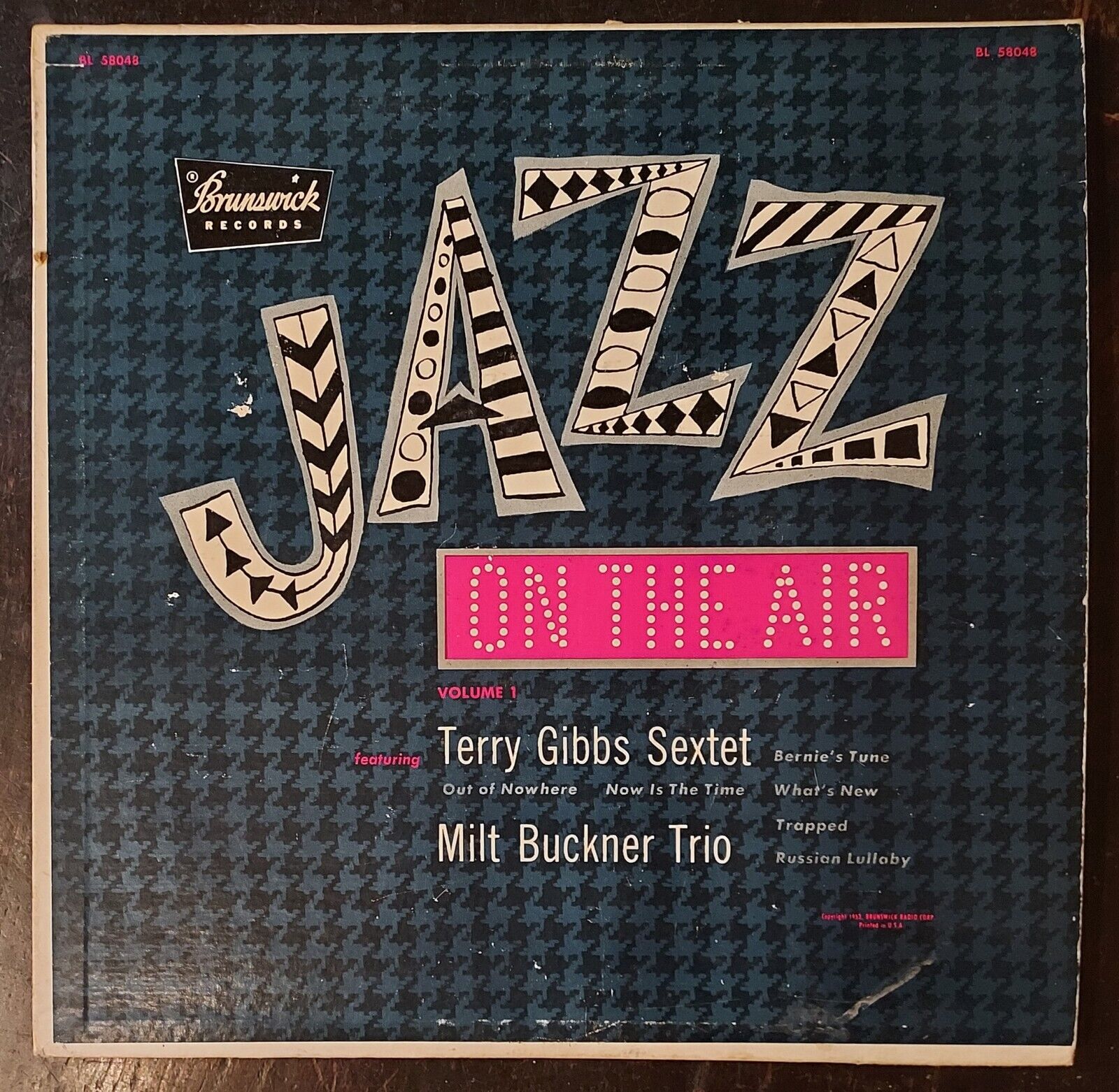 TERRY GIBBS SEXTET Jazz On The Air 1953 LP 10-inch RARE vintage INSCRIBED EXcond