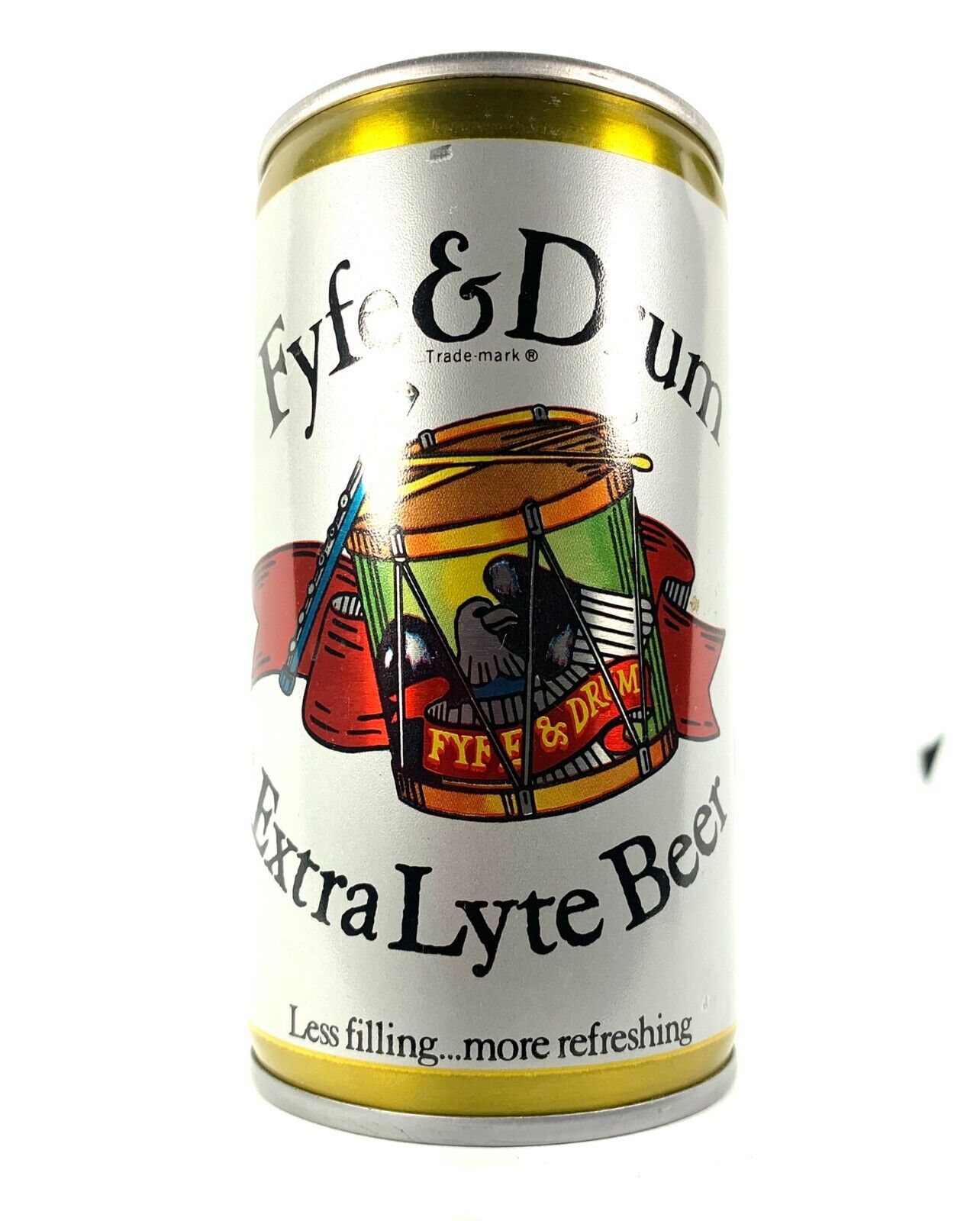 Fyfe & Drum Extra Lyte Beer Can    Steel Pull-Tab   EMPTY Slight Dent