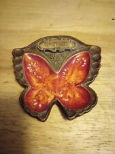 Music City Nashville- Orange Butterfly Ashtray - Trinket -Treasure Craft Vintage picture