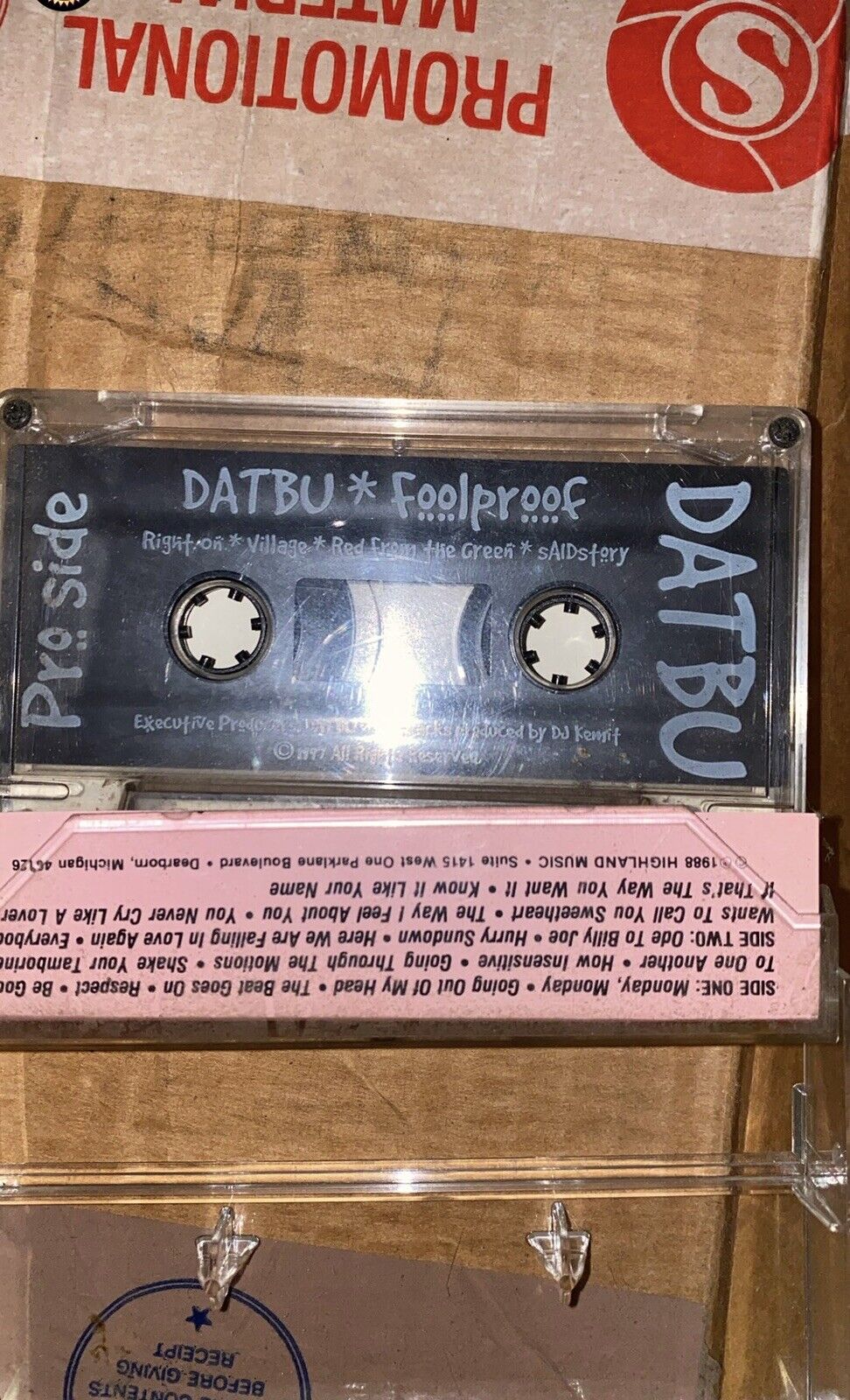 datbu FOOL PROOF cassette HIP HOP VINTAGE