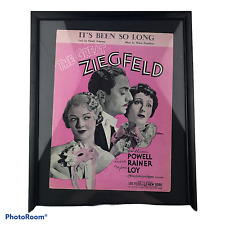 Vintage Framed Sheet Music From The Great Ziegfeld Its Been So Long  picture