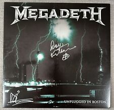 Dave Mustaine & Dirk Signed Megadeth Unplugged In Boston Vinyl Record Album picture