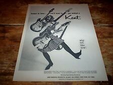 KENT GUITAR / AMPS ( MOD model ) ORIG 1960's U.S. Vintage magazine PROMO Ad NM- picture