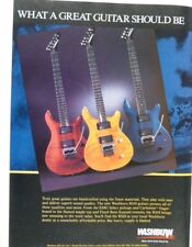 retro magazine advert 1987 WASHBURN guitars picture