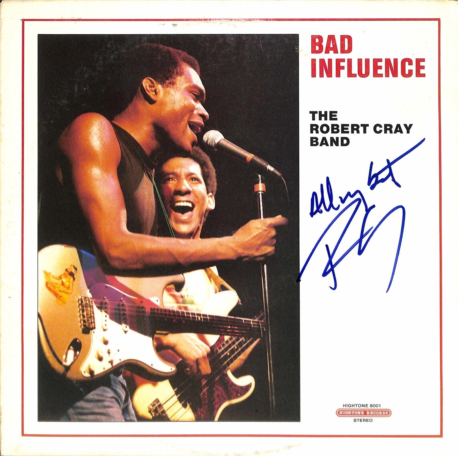 Robert Cray Guitar Great Signed Bad Influence Album Cover BECKETT