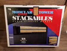 Vintage BMI  Woodgrain Audio Cassette Cabinet 48 Tapes NOS open box picture