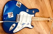 Cheech & Chong signed autographed autograph auto blue Fender electric guitar JSA picture