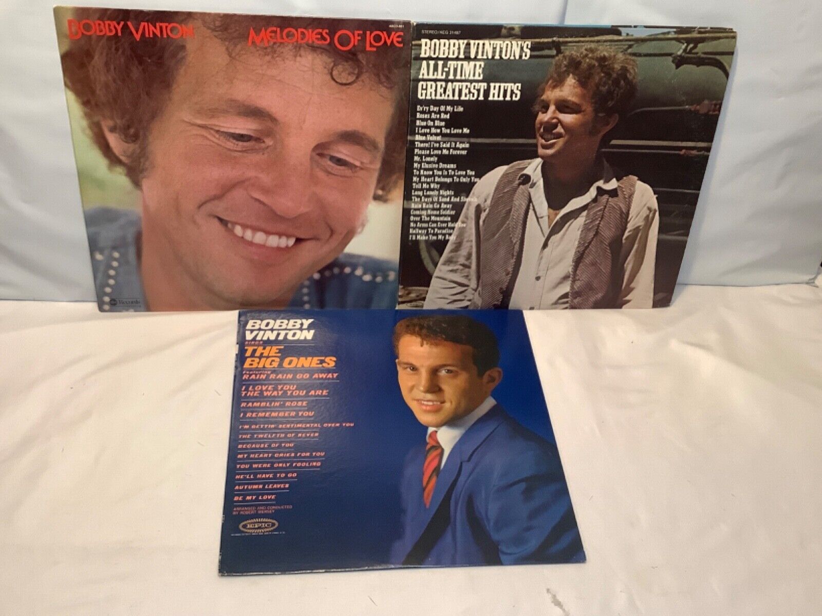 VINTAGE Lot of 3 Bobby Vinton-Sings The Big Ones/All-Time Greatest Hits/Melodies