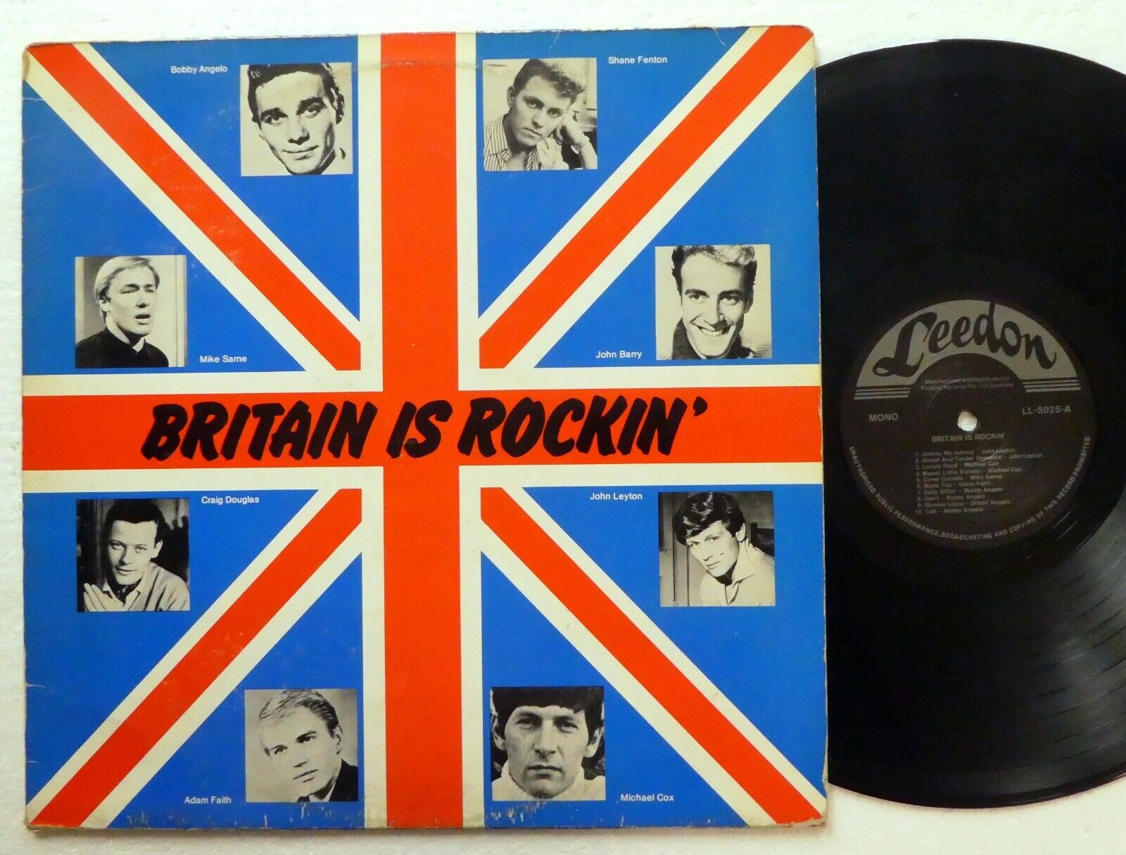 BRITAIN IS ROCKIN LP Bobby Angelo, Adam Faith, John Barry, Michael Cox  #3513