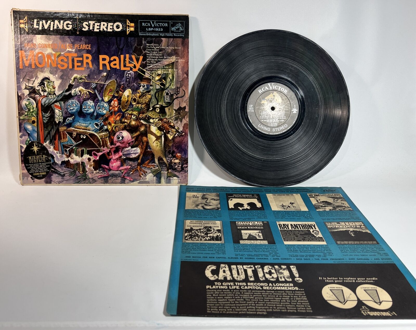 Hans Conried MONSTER RALLY RCA Victor LPM1923 59. US Antique Original Vinyl LP