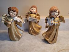 Vintage HOMCO Angels Playing Music Paper Mache Christmas Carolers picture
