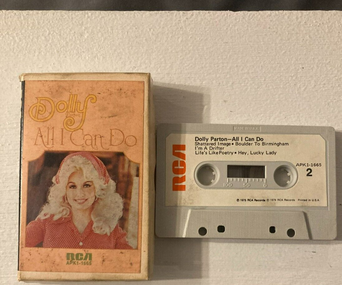 Dolly Parton - All I Can Do - CASSETTE TAPE-RARE WHITE LABEL CARDBOARD BOX