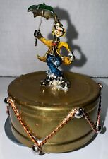 Vintage Brass & Pewter Clown Music Box Plays Tune picture