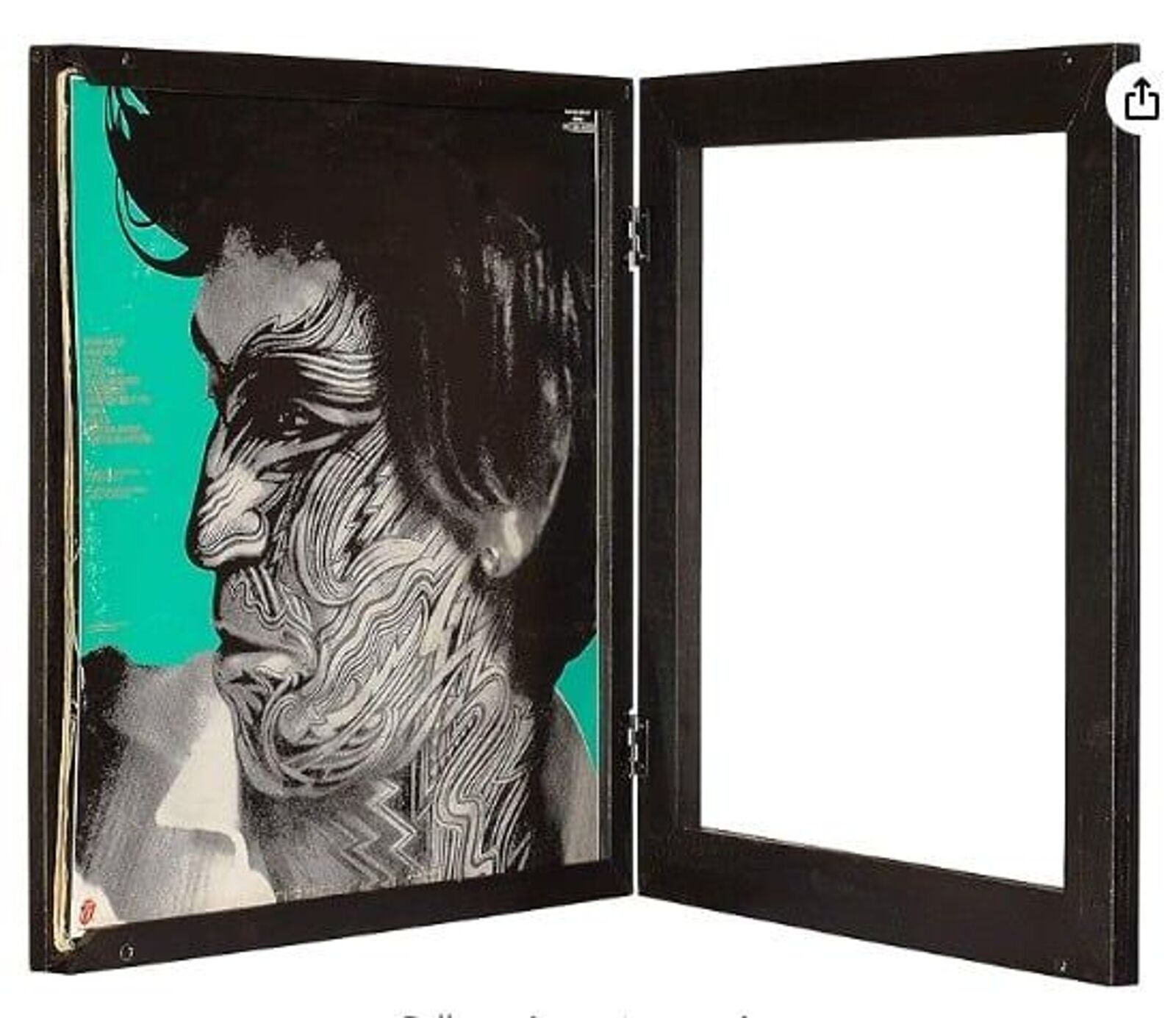 Vinyl record frame , display for record , Black frame