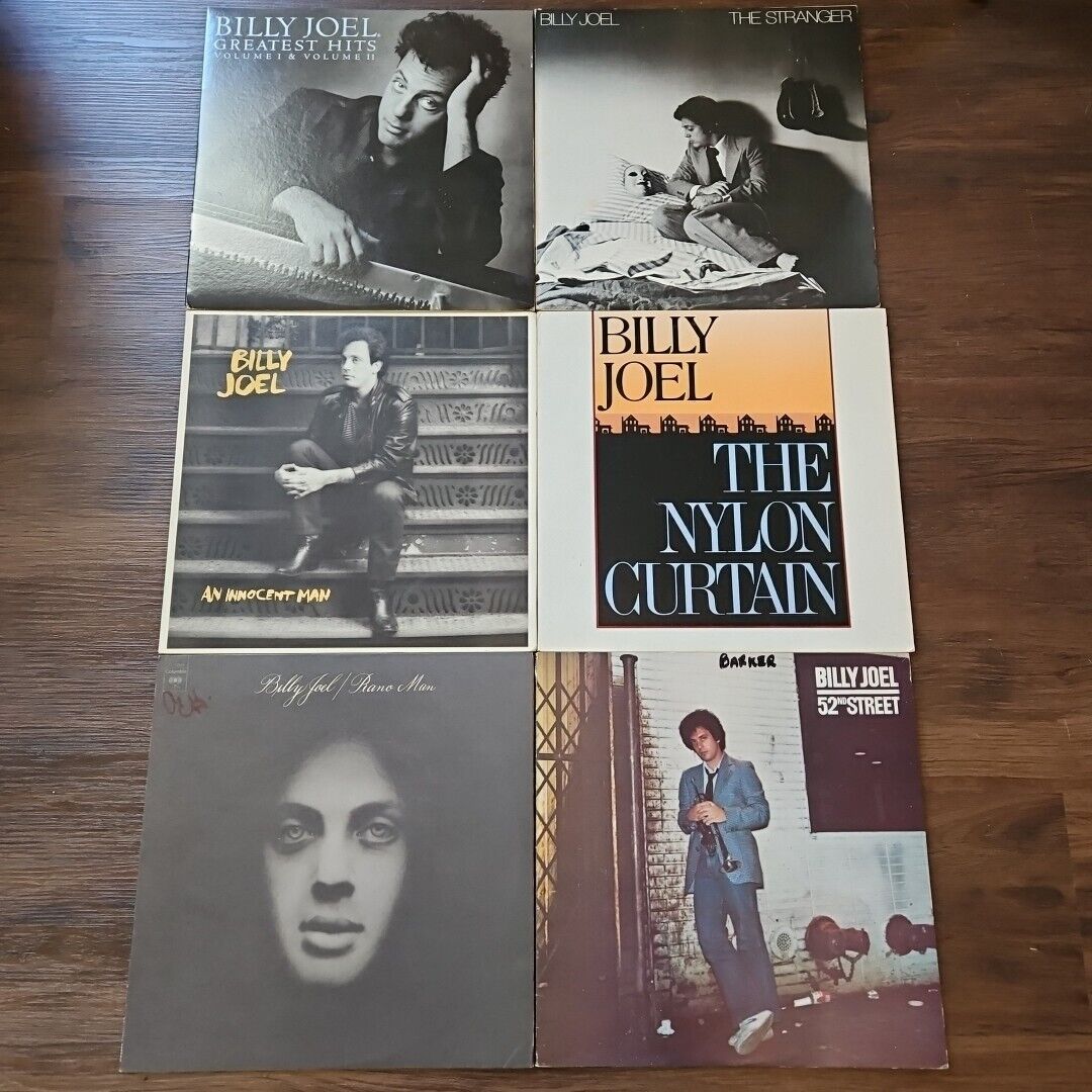 Lot Of 6 Billy Joel Vintage Vinyl Records Greatest Hits Piano Man 70s 80s