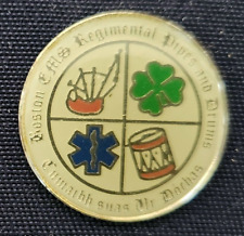 Massachusetts Boston EMS Pipes and Drums Lapel Pin Patch Irish Medic Gaelic picture