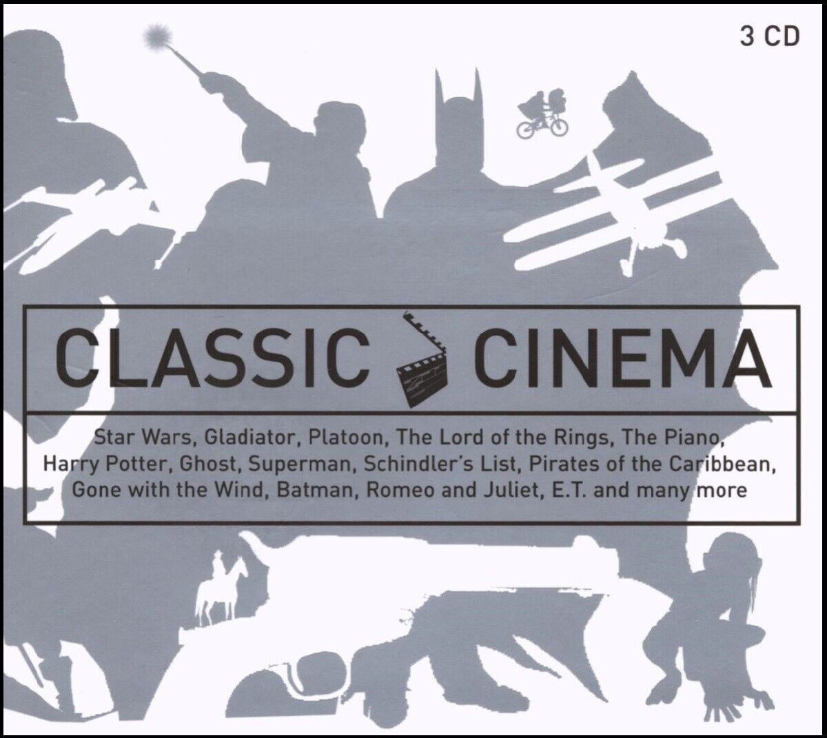 CLASSIC CINEMA (3 CD) MUSIC from GLADIATOR~SUPERMAN~STAR WARS~BATMAN~ET ++ *NEW*