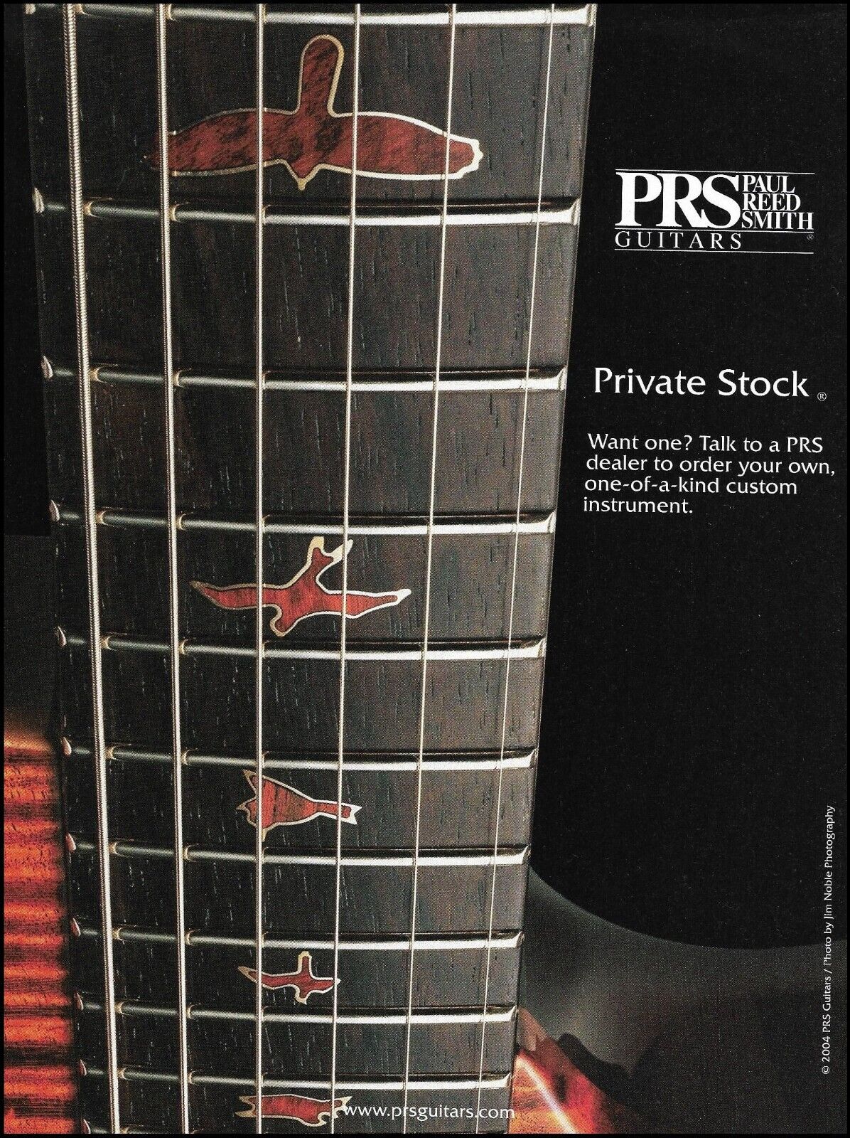 PRS Private Stock Series guitar 2004 advertisement 8 x 11 ad print