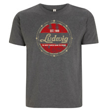 Ludwig Drums - Vintage Style T-Shirt - Round Est. 1909 Classic Tee Design - Grey picture