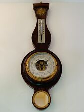 Antique Superfect Mahogany Banjo Style Wall Barometer/Temperature Station 20” H picture