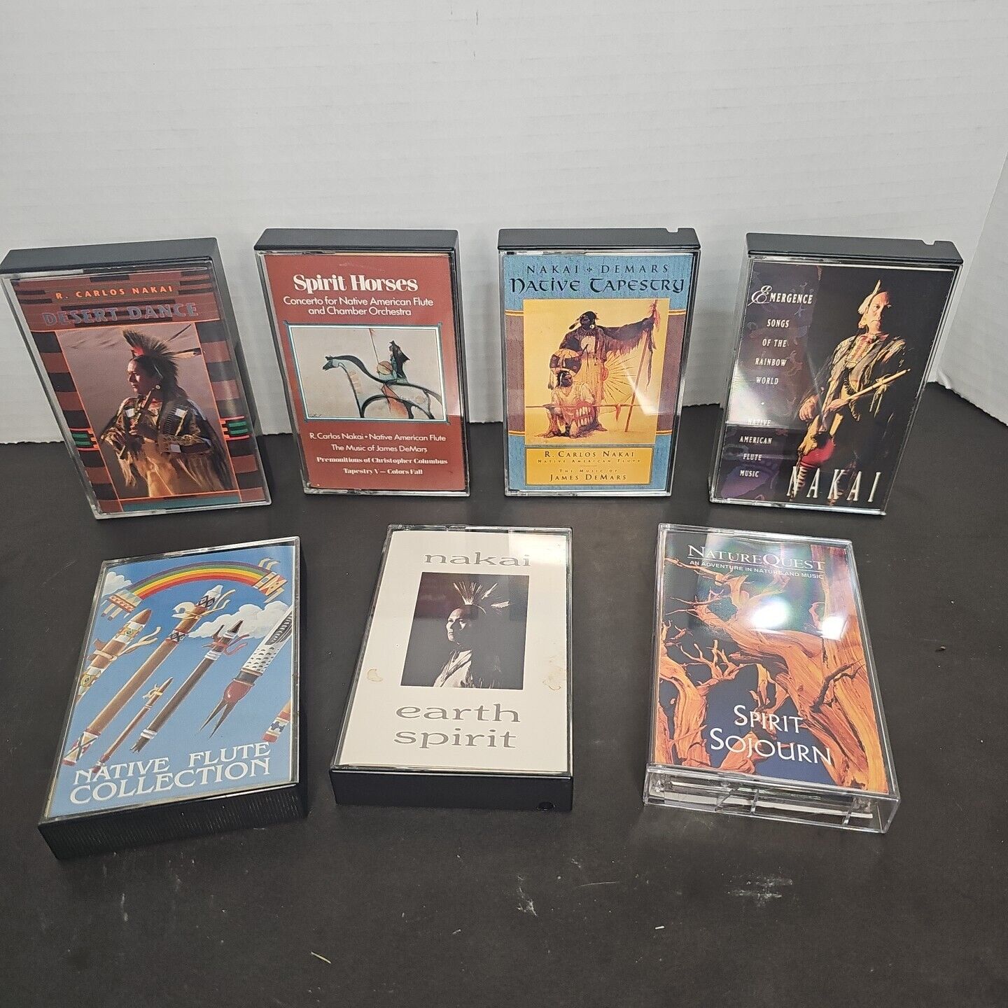 Lot 7 Vintage Native American Indian Music Cassette R Carlos Nakai & Others 