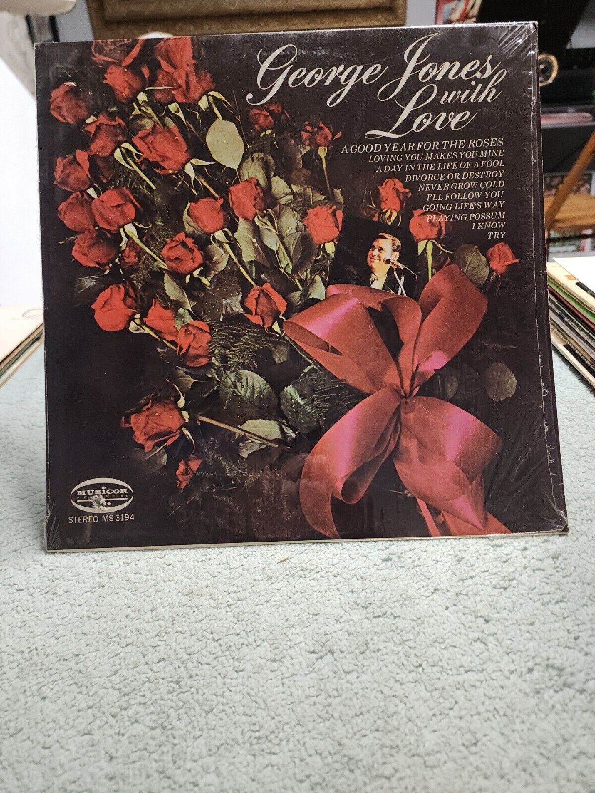  GEORGE JONES WITH LOVE MUSICOR RECORDS VINYL LP MS-3194 VG+ VINTAGE 