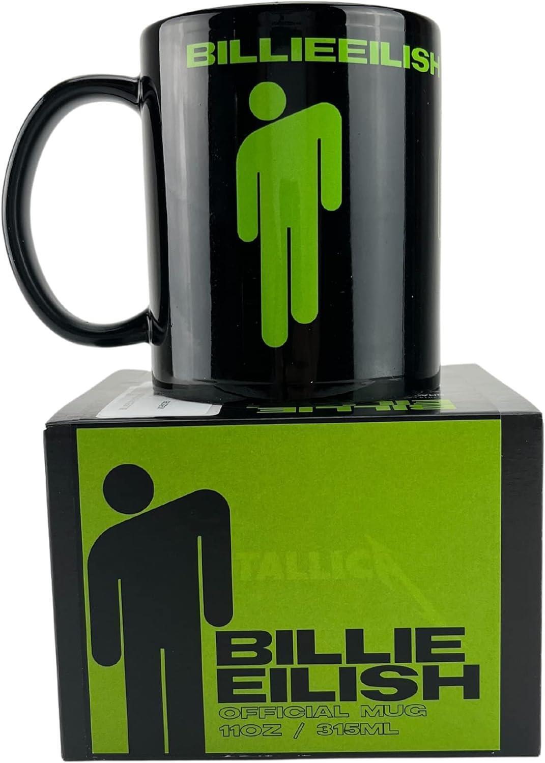 Billie Eilish Mug Stickman Ceramic Cup Gift Box Official Merchandise Black 11oz
