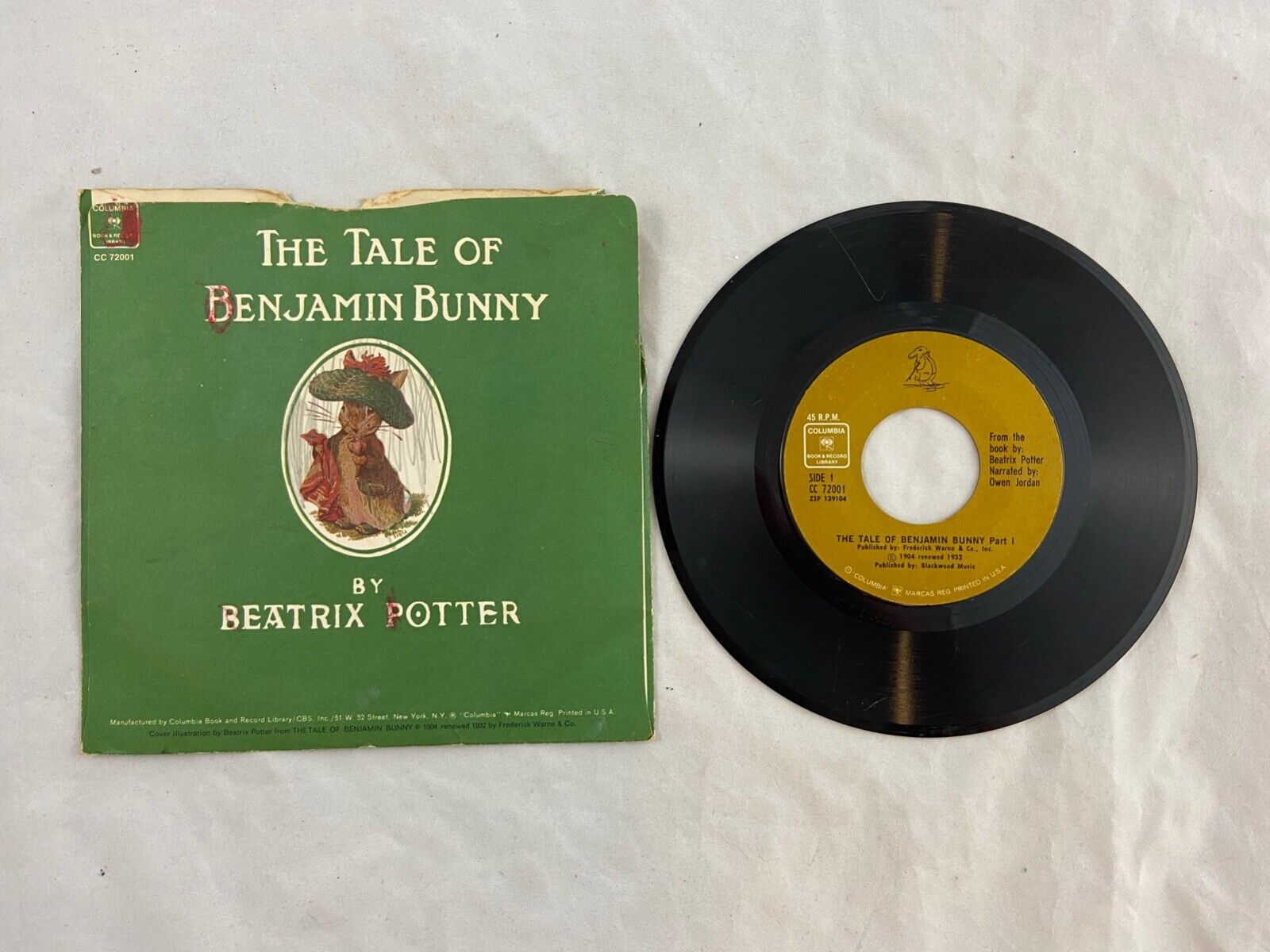 Vintage - The Tale Of Benjamin Bunny - 45 RPM - 7\
