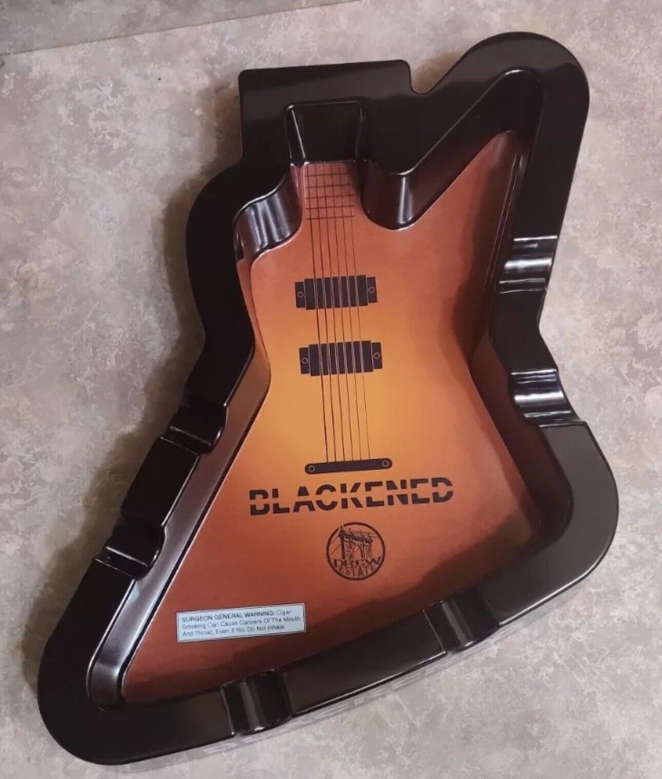 Drew Estate M81 Blackened Metallica Guitar Cigar Ashtray RARE NIB