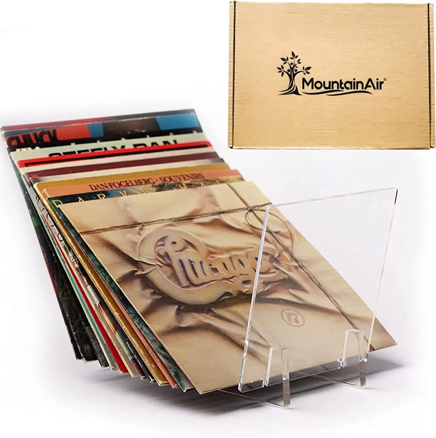 Vinyl Record Storage Holder- Acrylic Store Rack-  50 LPs Albums Organizer