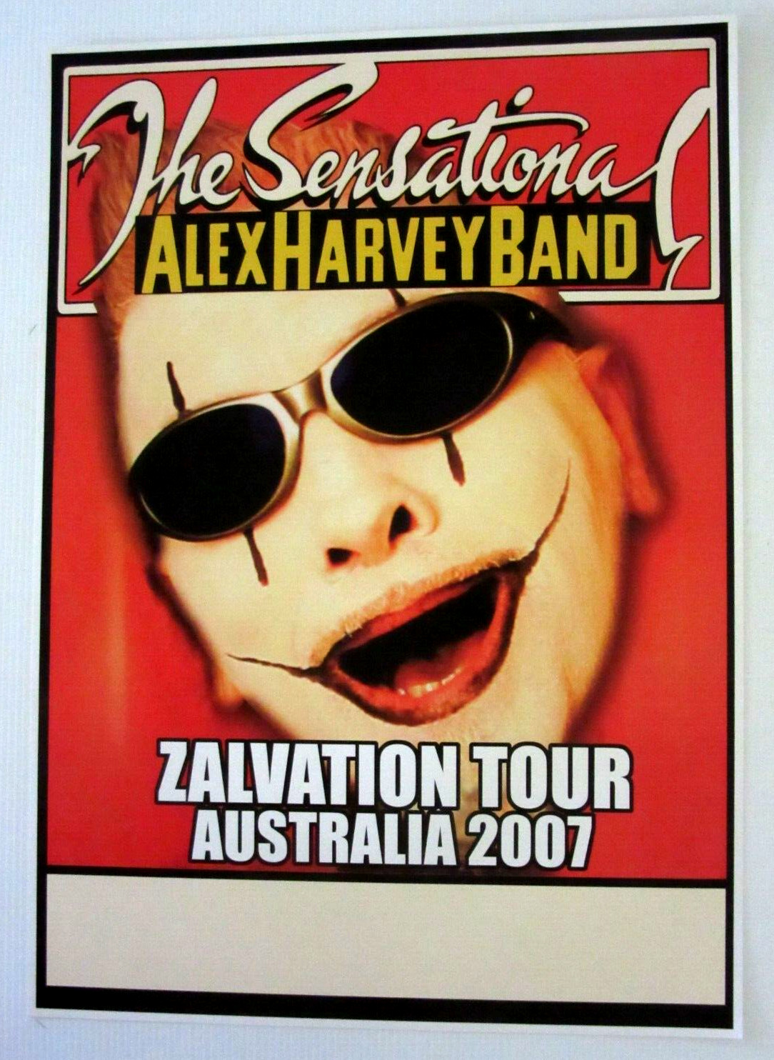 THE SENSATIONAL ALEX HARVEY ORIGINAL TOUR POSTER