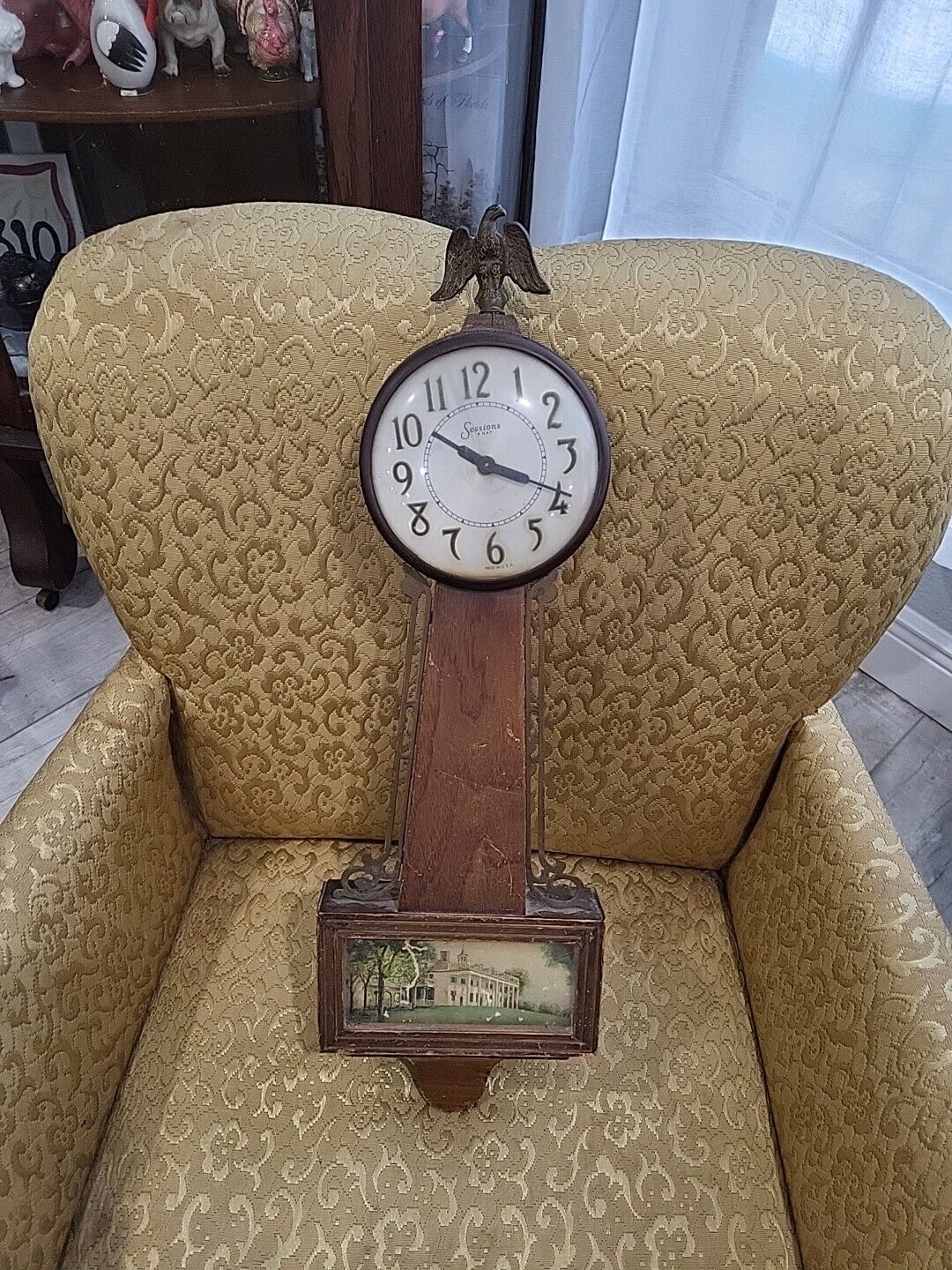 Vintage Sessions Bango Clock For Parts Or Repair