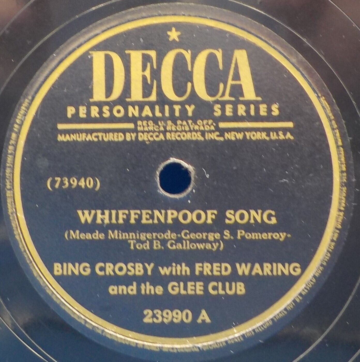 Bing Crosby 78 Whiffenpoof Song / Kentucky Babe SH3D