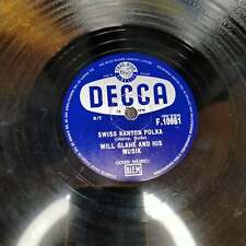 Vintage 78 Record Swiss Kanton Polka/Liechtensteiner Polka By Will Glahe #F.1096 picture