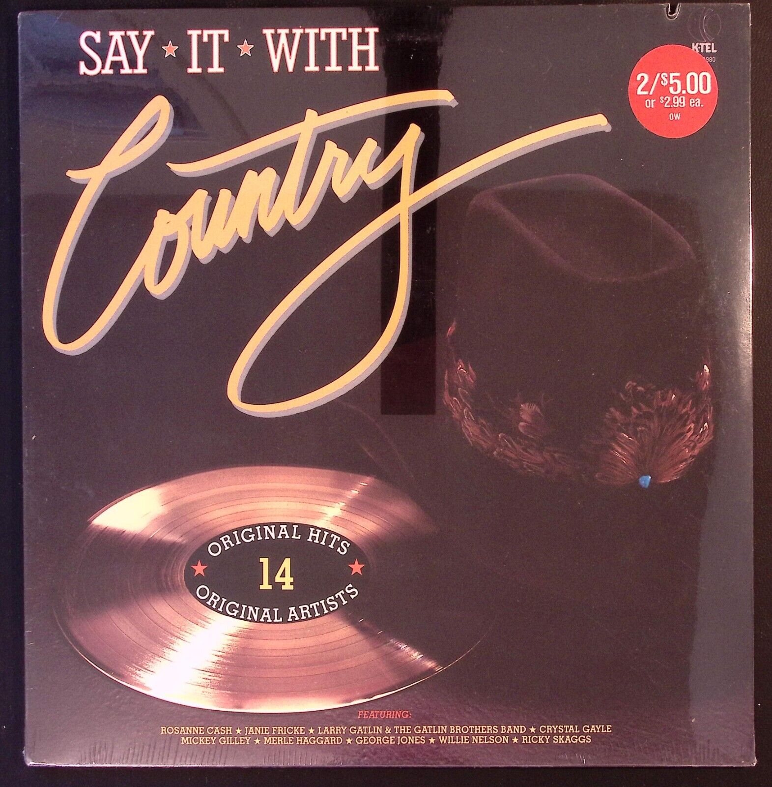 SAY IT WITH COUNTRY 14 ORIGINAL HITS CBS   RARE STILL SEALED  VINYL LP 110-87W