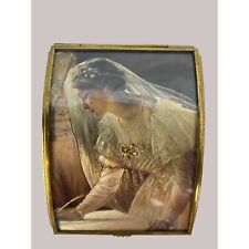 ENESCO Music Box Bride Wedding March Brass & Glass Vintage picture