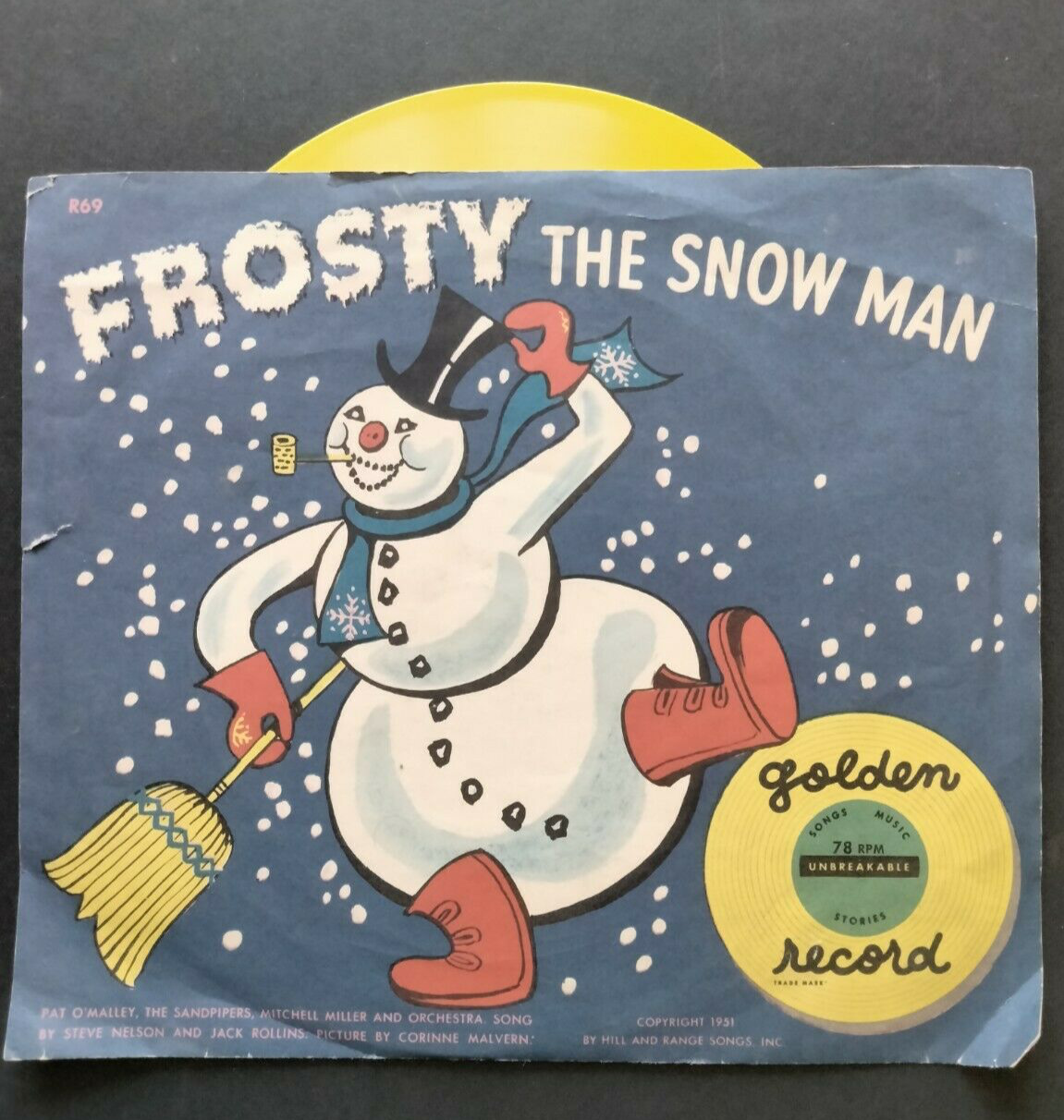 Walt Disney\'s Frosty The Snow Man Work Song Golden Record 6\