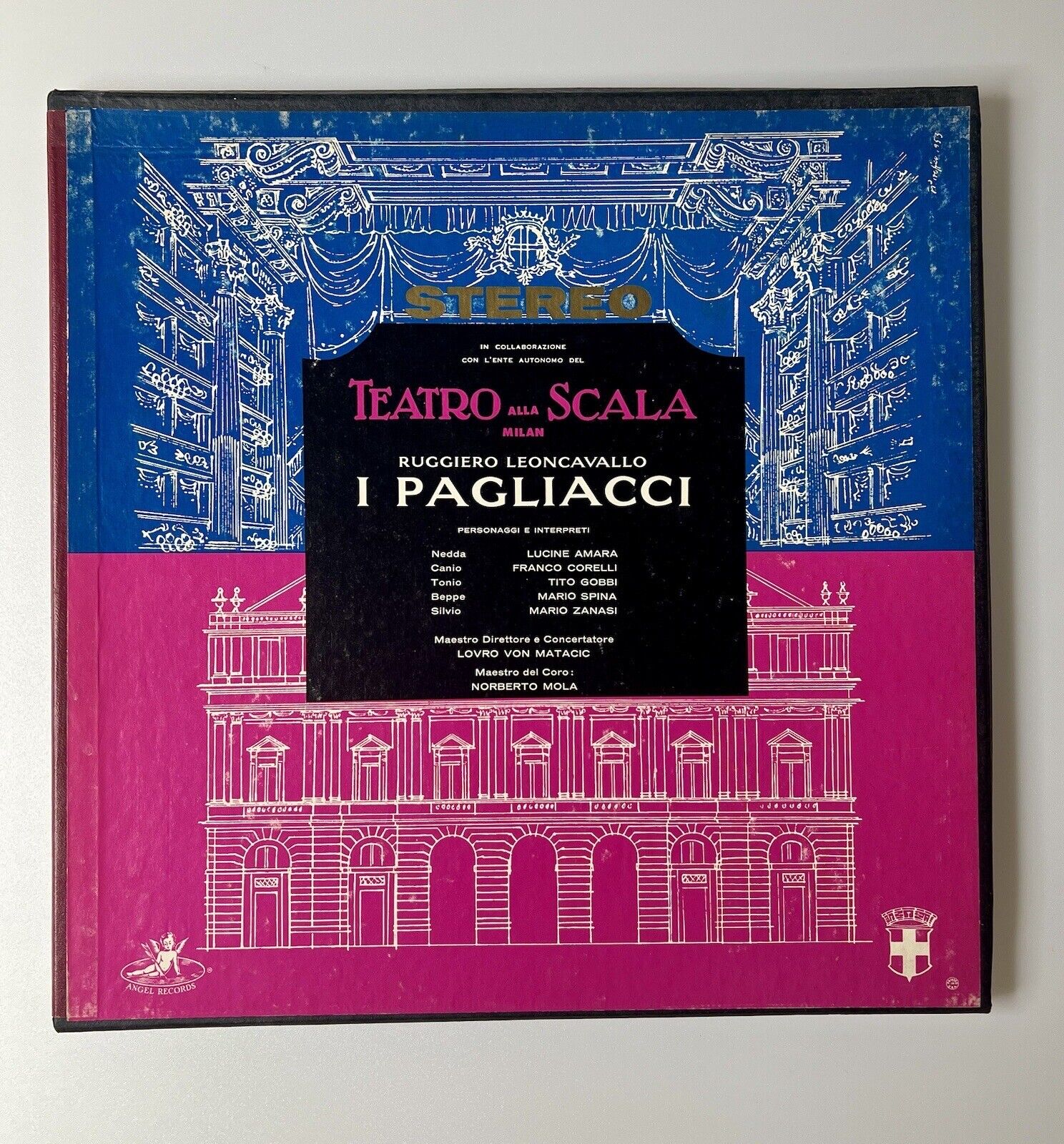 Teatro alla Scala I PAGLIACCI Angel 1954 Boxed Set: Booklet & 2 Records Vintage