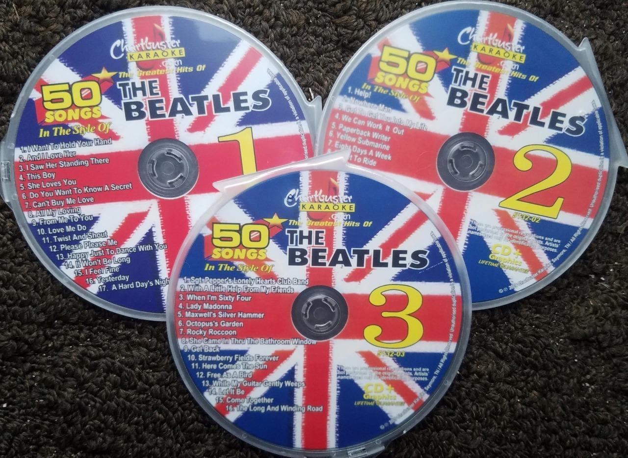 THE BEATLES 3 CDG SET CHARTBUSTER HITS KARAOKE 50 SONGS CD+G YELLOW SUB 5132