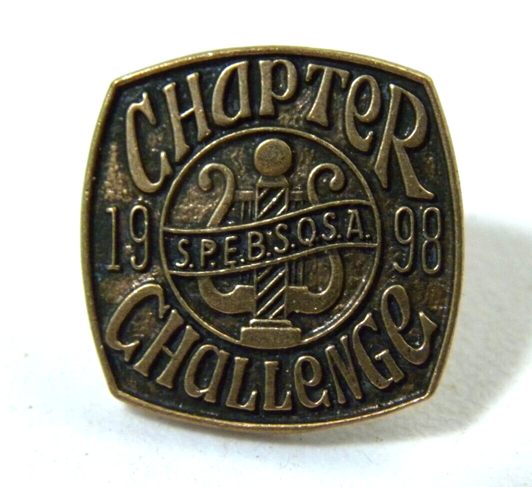 Vintage SPEBSQSA Chapter Challenge Pin 1998 Barbershop Music Quartet Hat Lapel