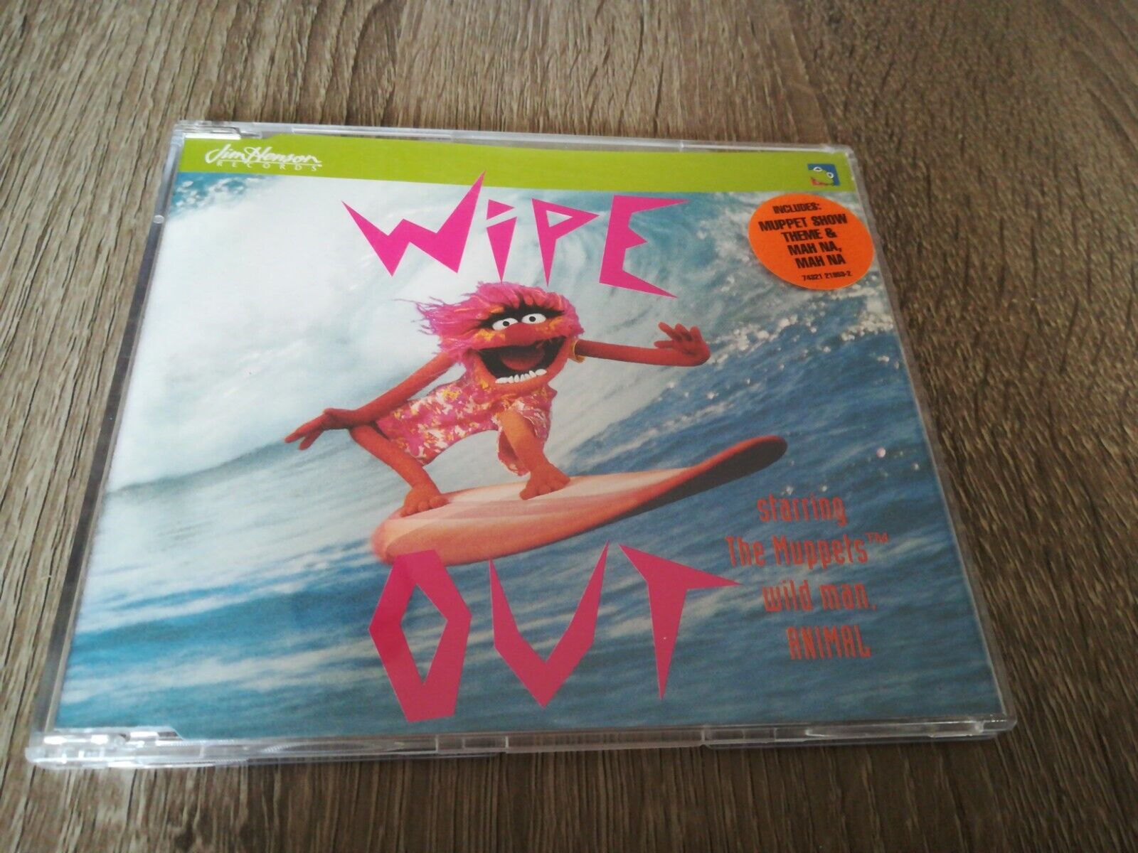 A CD Single Jim Henson Records  Wipe Out   Starring The Muppets Animal