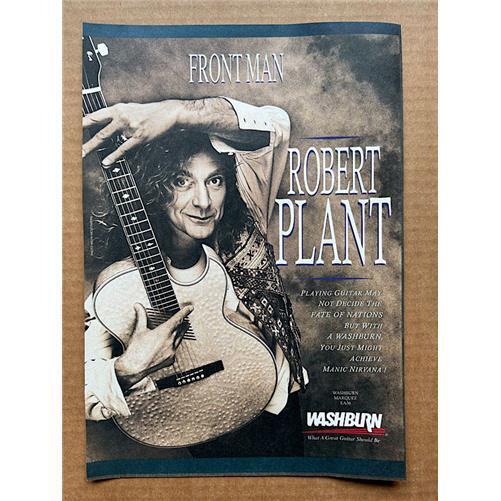 ROBERT PLANT WASHBURN MARQUEE MEMORABILIA original music press advert from 1996 