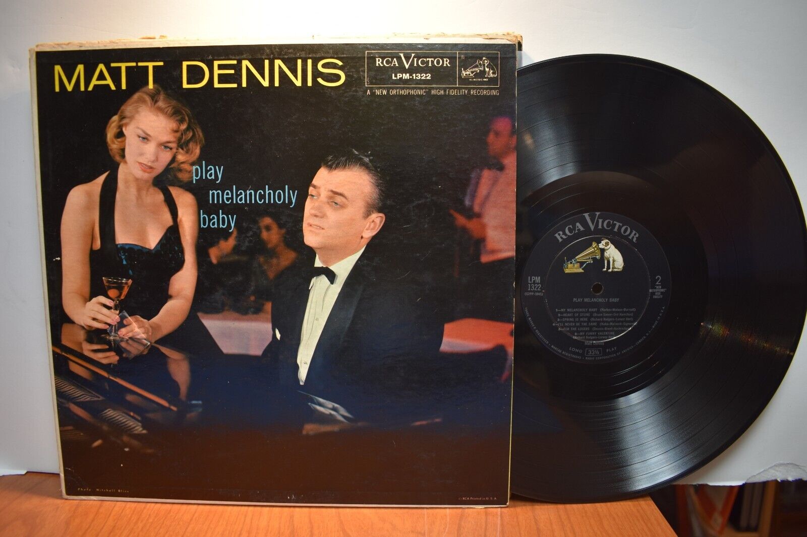 Matt Dennis Play Melancholy Baby LP RCA LPM-1322 Mono