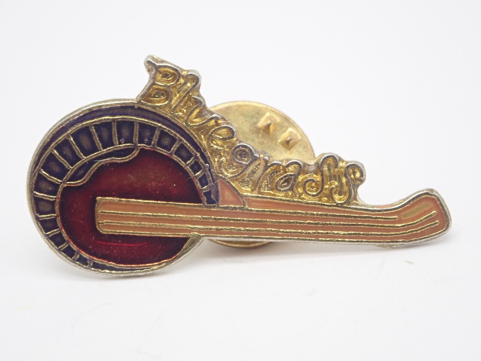 Banjo Bluegrass Music Gold Tone Vintage Lapel Pin