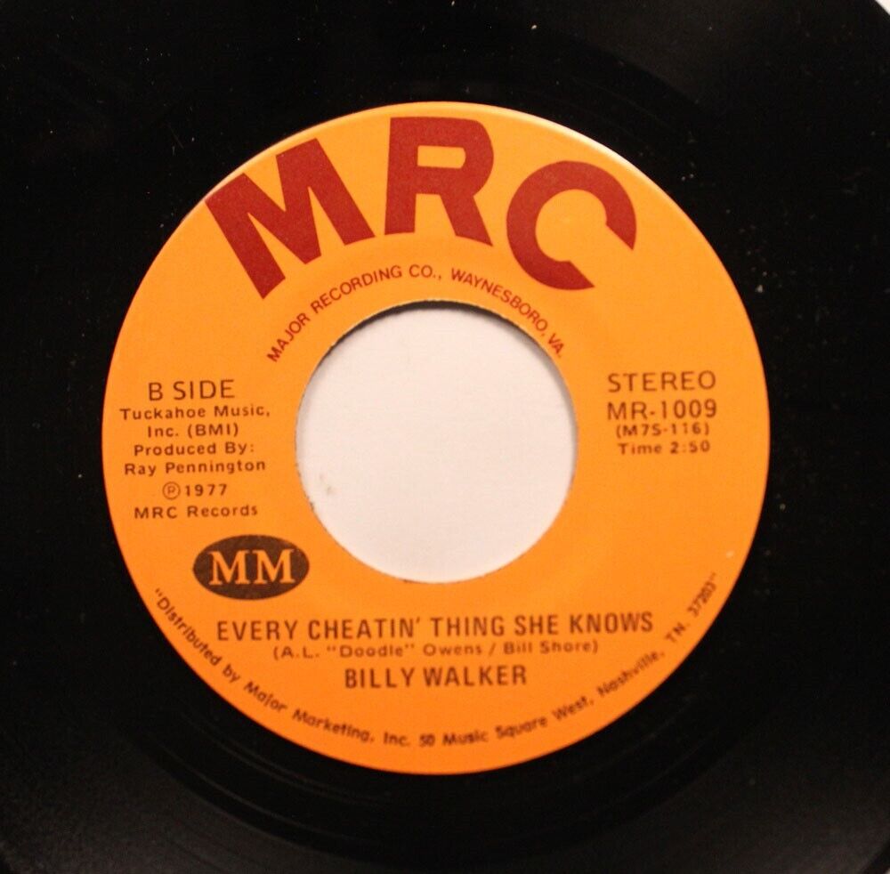 Country 45 Billy Walker - Every Cheatin Thing She Knows / Carlena And Jose Gomez