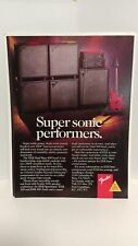 FENDER SUPER SONIC BASS GUITAR AMPLIFIERS  - 11x8.5 PRINT AD.  m1 picture