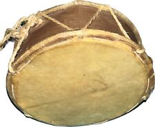 Handmade Natural Stretch Cow Hide - Handmade Hand 5” Drum  2” Wide picture